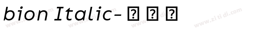 bion Italic字体转换